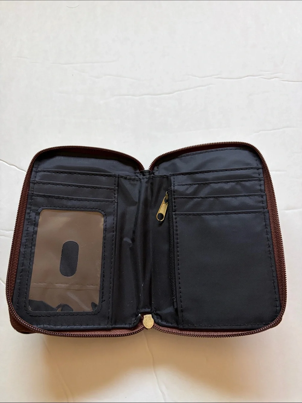 Glossy Brown Faux-Snake Clutch with Snap Strap